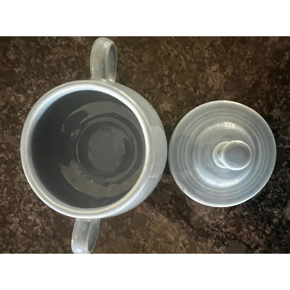 Fiesta Light Blue Periwinkle Sugar Bowl‎ Creamer Pitcher Set Ceramic